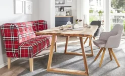switch Küchensofa Astonia | Rot, Schwarz, Weiß, Webstoff grob