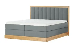 Switch Refresh Massivholz-Boxspringbett Alma | Dunkelgrau, 140 cm