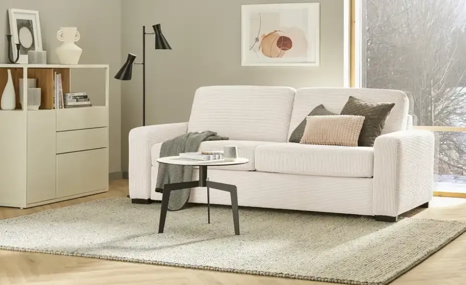 switch Schlafsofa aus Cord Vanila | Wollweiß | Höffner