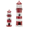 Teelichthalter Leuchtturm, 2er Set | Rot, Weiß
