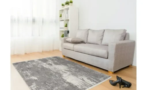 Teppich | Grau, 130 cm | Möbel Höffner