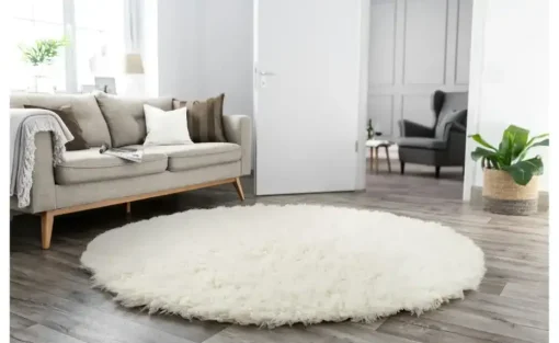 THEKO Flokati Wollteppich Flokos | Ø 200 cm, 200 cm