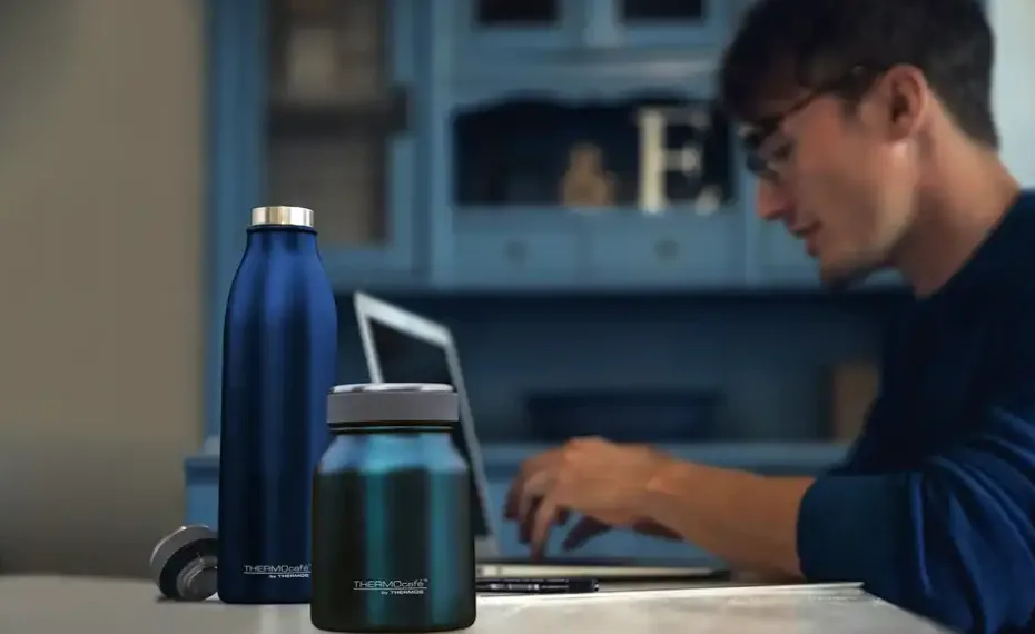 THERMOS Isolierflasche 0,75 L TC BOTTLE | Saphirblau, 500 ml