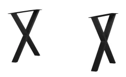 Tischgestell Comida | Gestell X-förmig, Schwarz