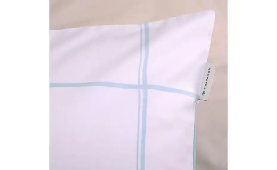 Tom Tailor Kissenhülle | Weiß, Hellblau, 40 cm