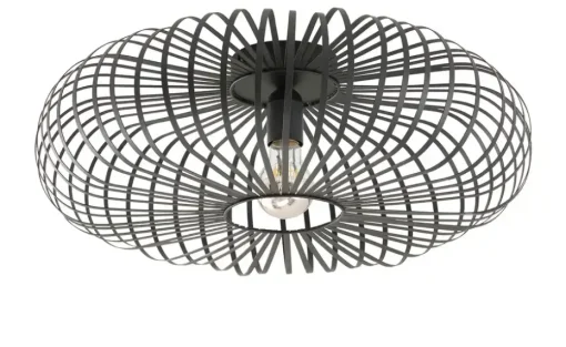 Trio Deckenleuchte, 1-flammig, Metall schwarz ´groß` | 50 cm