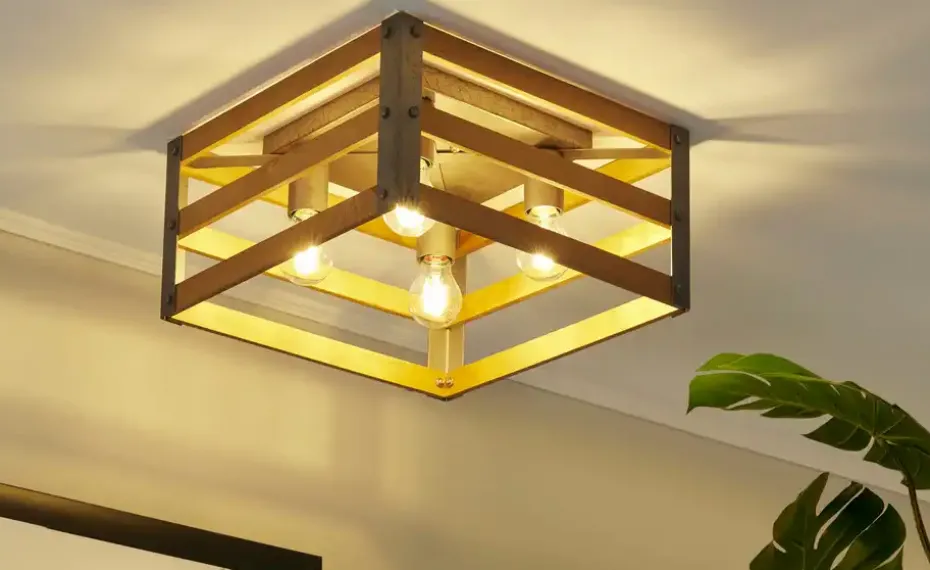 Trio Deckenleuchte, 4-flammig, Paletten-Optik | Höffner