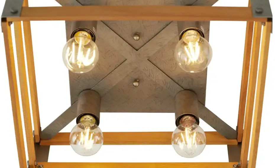 Trio Deckenleuchte, 4-flammig, Paletten-Optik | Höffner