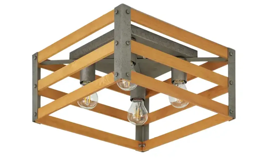 Trio Deckenleuchte, 4-flammig, Paletten-Optik | Höffner