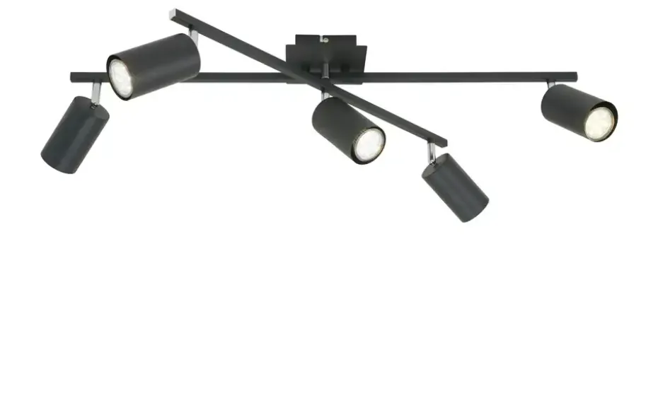 Trio Deckenspot, 5-flammig, schwarz | Möbel Höffner