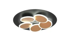 Trio LED Deckenleuchte | Goldfarben, mehrfarbig, Schwarz, matt