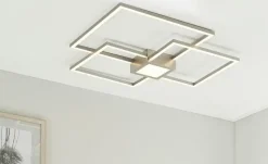 Trio LED-Deckenleuchte Nickel matt | silberfarben