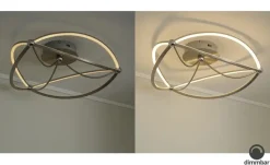 Trio LED-Deckenleuchte, Nickel-matt, geschwungen | silberfarben, matt