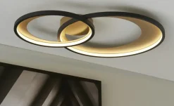 Trio LED-Deckenleuchte, schwarz/ gold ´groß´ | 36 W