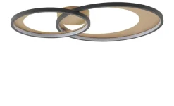 Trio LED-Deckenleuchte, schwarz/ gold ´groß´ | 36 W