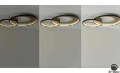 Trio LED-Deckenleuchte, schwarz/ gold ´groß´ | 36 W