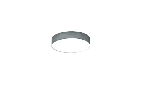 Trio LED-Deckenleuchte, Stoffschirm grau `klein`