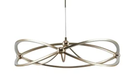 Trio LED-Pendelleuchte messing matt, geschwungen | messingfarben, matt