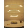 Trio LED-Pendelleuchte, Nickel-matt, `Ringe` | Höffner