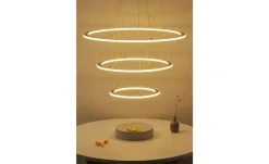 Trio LED-Pendelleuchte, Nickel-matt, `Ringe` | Höffner