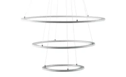 Trio LED-Pendelleuchte, Nickel-matt, `Ringe` | Höffner