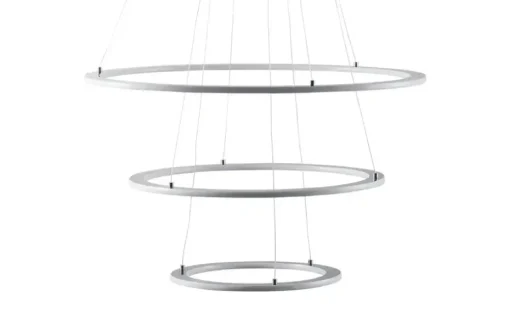 Trio LED-Pendelleuchte, Nickel-matt, `Ringe` | Höffner
