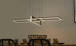 Trio LED-Pendelleuchte, schwarz, ´geometrisch` | Schwarz, matt