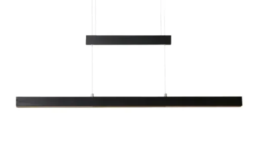 Trio LED-Pendelleuchte, schwarz mit Up & Down Light | Schwarz, matt