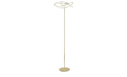 Trio LED-Stehleuchte, messing-matt, geschwungen | messingfarben, matt