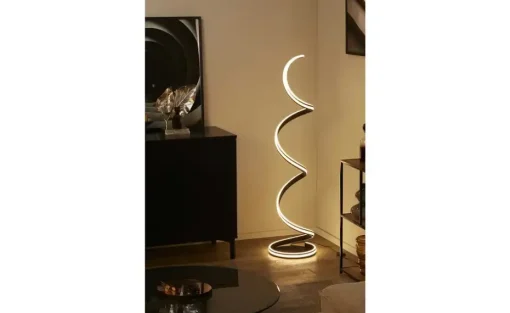 Trio LED-Stehleuchte, schwarz `gedreht´ | Möbel Höffner