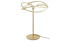 Trio LED-Tischleuchte, messing-matt, geschwungen | messingfarben, matt