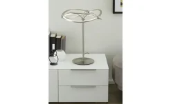 Trio LED-Tischleuchte, Nickel-matt, geschwungen | silberfarben, matt