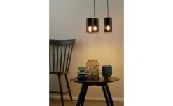 Trio Pendelleuchte, 3-flammig, Rauchglas schwarz | 3