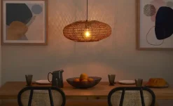 Trio Pendelleuchte, 1-flammig, mit Sisal Schirm