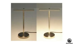 Trio Tischleuchte, 1-flammig, Nickel-matt mit Schwanenhals | silberfarben, matt