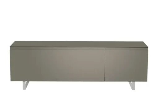 TV Board Nicolo Phono | Grau, matt, Kufen/ Alufarben
