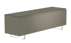 TV Board Nicolo Phono | Grau, matt, Kufen/ Alufarben