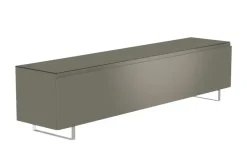 TV Board Nicolo Phono | Grau, matt, Kufen/ Alufarben