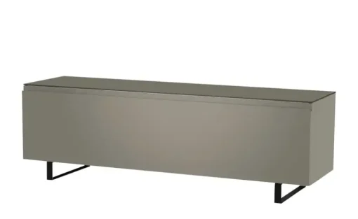 TV Board Nicolo Phono | Grau, matt, Kufen/ Schwarz