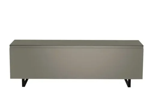 TV Board Nicolo Phono | Grau, matt, Kufen/ Schwarz