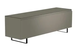 TV Board Nicolo Phono | Grau, matt, Kufen/ Schwarz