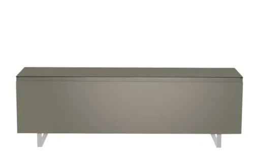 TV Board Nicolo Phono | Grau, matt, Kufen/ Alufarben