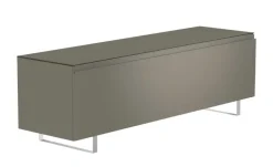 TV Board Nicolo Phono | Grau, matt, Kufen/ Alufarben