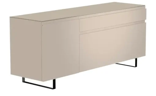 TV Board Nicolo Phono | Sand, matt, Kufen/ Schwarz
