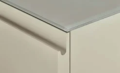 TV Board Nicolo Phono | Sand, matt, Kufen/ Alufarben