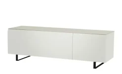 TV Board Nicolo Phono | Weiß, matt, Kufen/ Schwarz