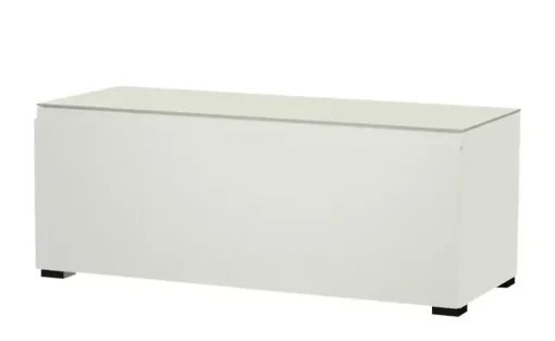 TV Board Nicolo Phono | Weiß, matt, Gleiter/ Schwarz