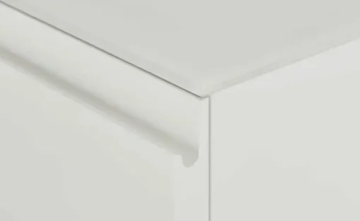TV Board Nicolo Phono | Weiß, matt, Gleiter/ Schwarz