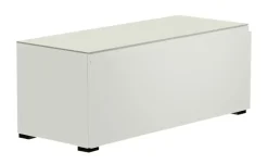 TV Board Nicolo Phono | Weiß, matt, Gleiter/ Schwarz