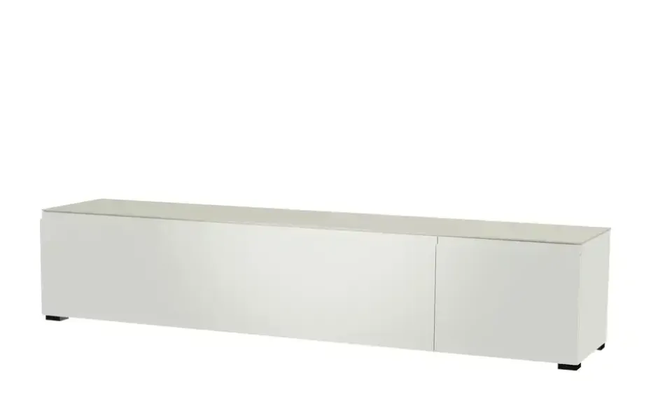 TV Board Nicolo Phono | Weiß, matt, Gleiter/ Schwarz